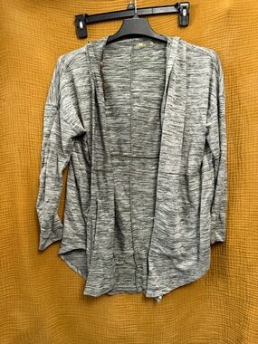 Xersion Gray Open-Front Hooded Cardigan